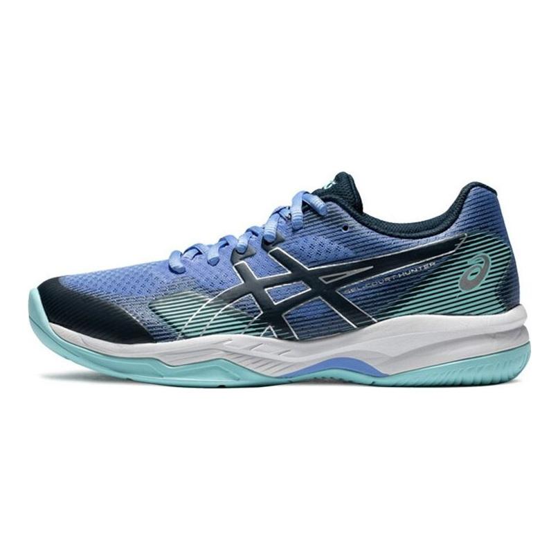 Asics Gel-Court Hunter 2 Durable Low-Top Badminton Shoes Women sneaker Blue Black 1072A065-403