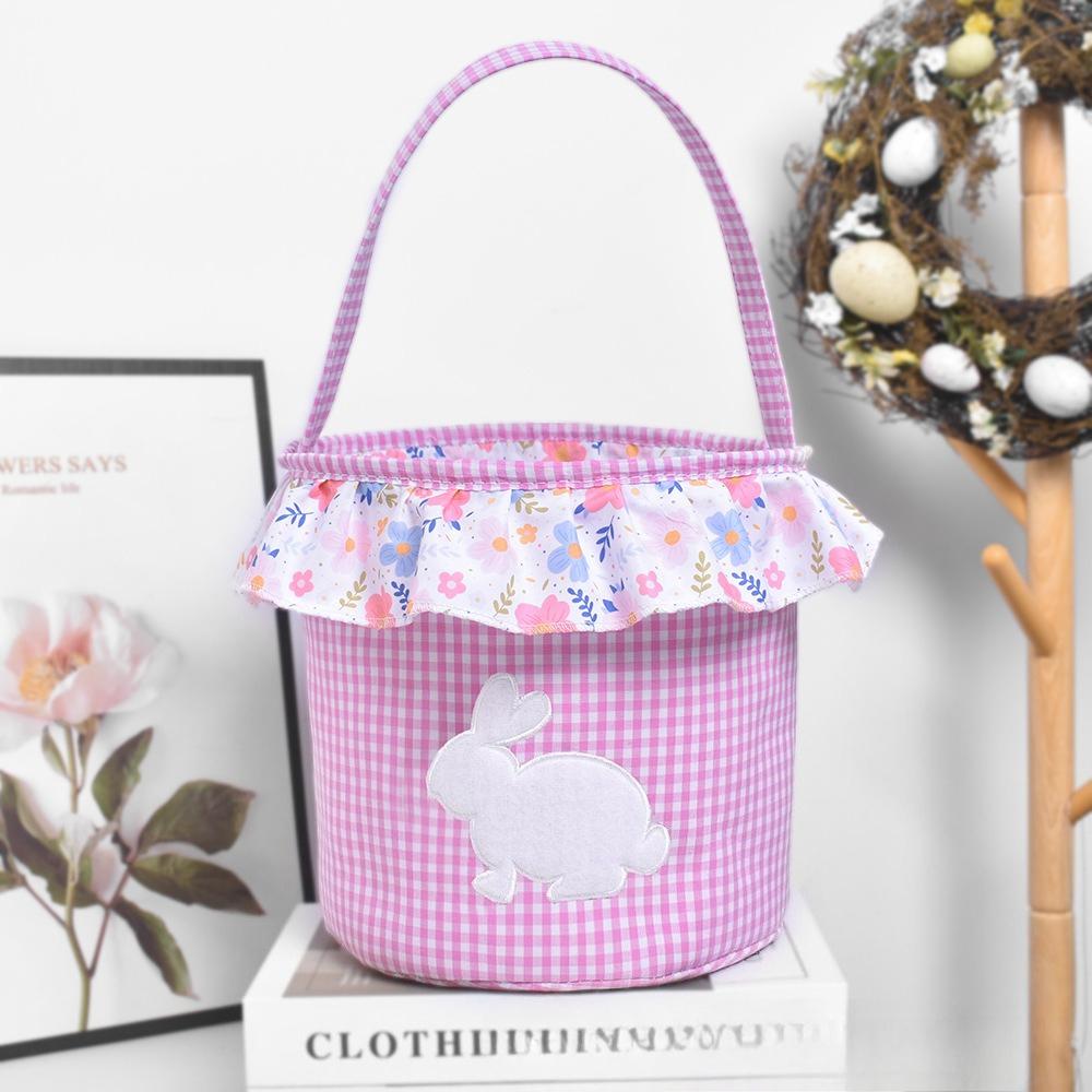 

Easter Bunny Baskets for Kids Embroidered Rabbit Basket Easter Gift Decor Decorations Candy Gifts Storage for Baby Boys Girls