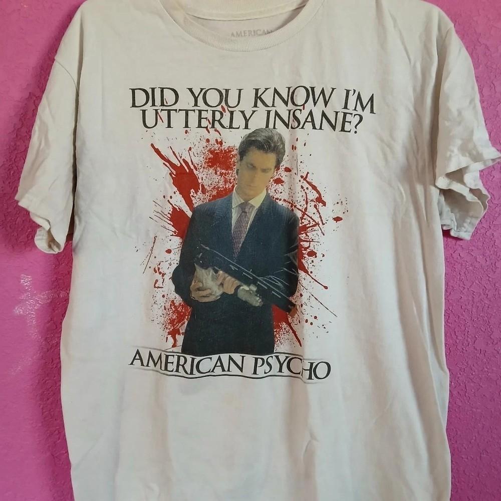 Графическая футболка American Psycho Ретро стиль Белая футболка Мужчины Женщины S5XL Унисекс Футболка S