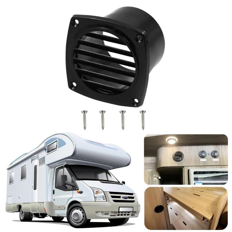 Air Outlet Boat Vent Louvered Grille Hose Vent with Mounting Screws Universal Marine Replacement Air Hose Thru Vent