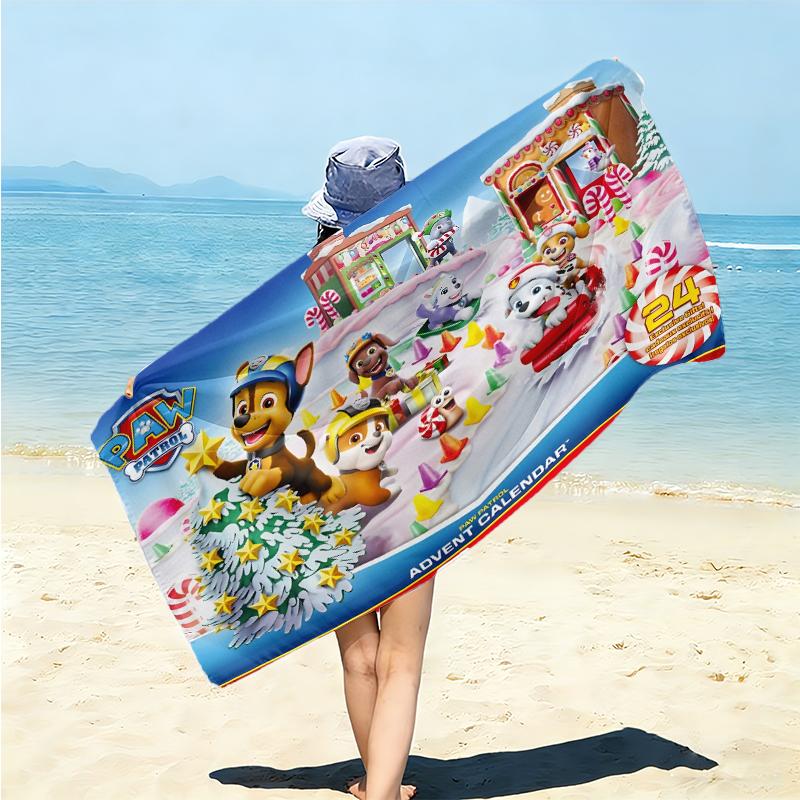 1Pc Christmas Night Parade Beach Towel Microfiber Beach Towel Thin Absorbent For Beach Swimming Yoga Bath Sports