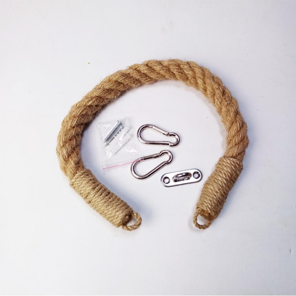 Creative Jute Rope Toilet Paper Holder Hanging Bathroom Tissue Storage Rack with Stainless Steel Hook for Wall Mount