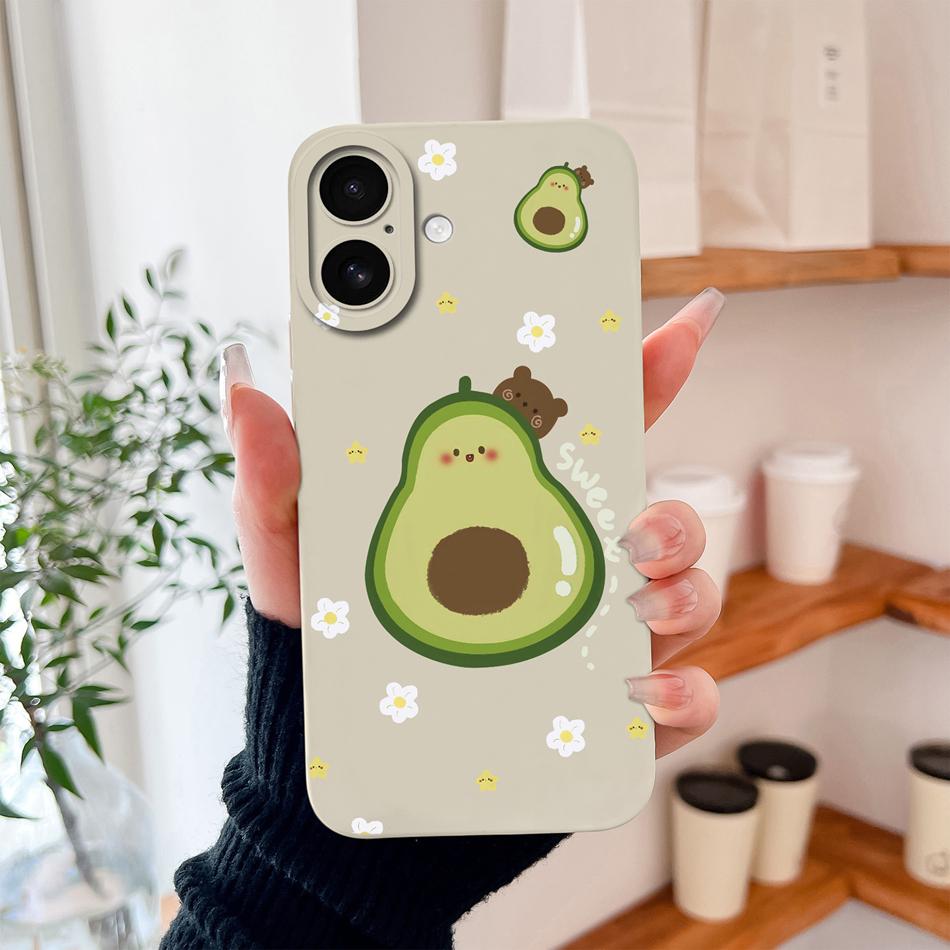 For iPhone 17 Pro Max / iPhone Air Phone Case Lovely Cartoon Liquid Silicone Full Coverage Anti Drop Bumper For iPhone17 Fundas