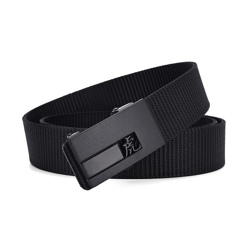 Zodiac Toothless Canvas Belt Simple Automatic Buckle Imitation Nylon Belt Casual Men'S Belt