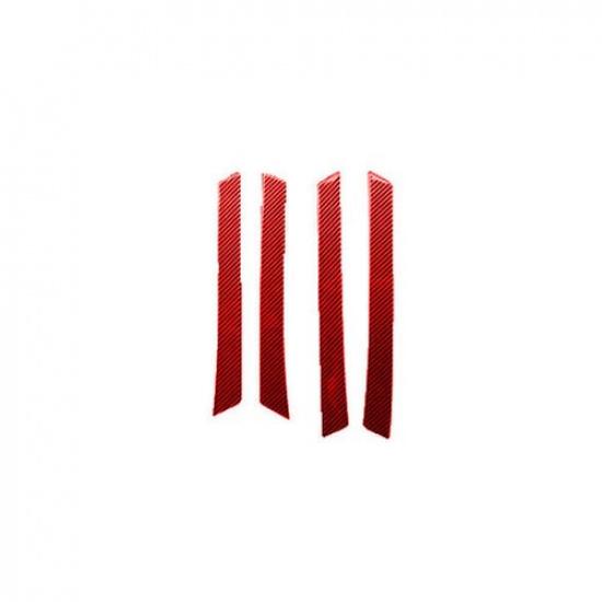 For Toyota Corolla 2014-2019 Red Carbon Fiber Inner Door Armrest Cover Trim 4pcs