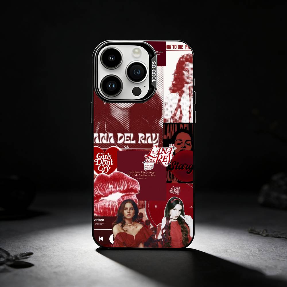 L-Lana D-Del Rey Phone Case For iPhone 17,16,15,14,13,12,11 Plus,Pro Max,XS,Colored silver phone case