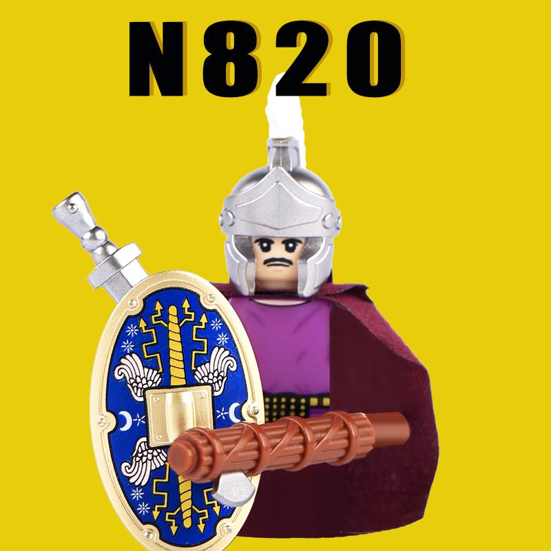 Medieval Military Rome Knights Building Blocks Castle Army Warrior Soldier Figures Crossbowman Shield Sword Legion Bricks Toys