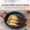Jian's Thickened Cast Iron Frying Pan with Wooden Handle