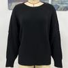 IHUASU Autumn and Winter Fashion Women's O-Neck Knit Loose Split Pullover Sweater