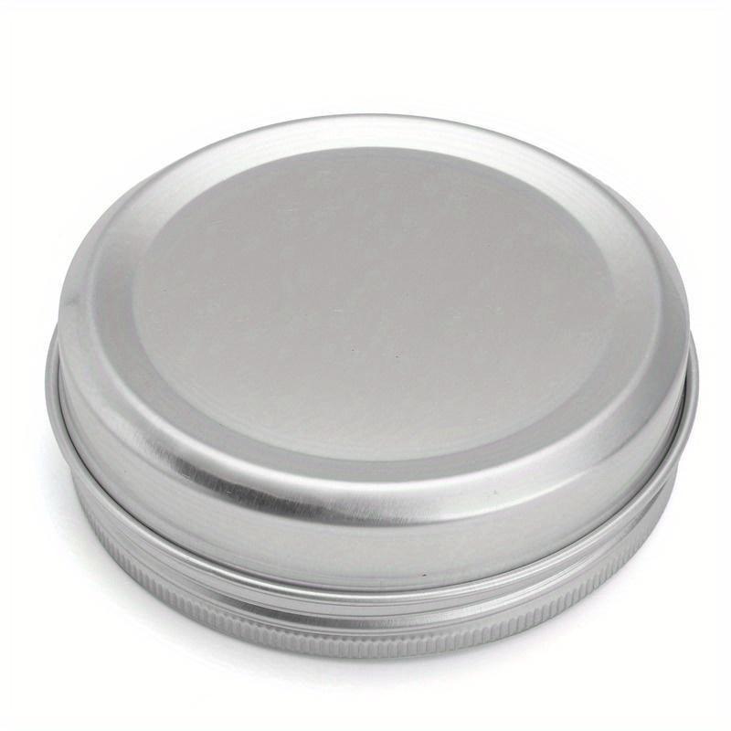 20 Scatole di Latta Rotonde in Acciaio 3.5 Oz Coperchio a Vite Contenitore Stoccaggio Balsamo Labbra Barba Latta Vuota