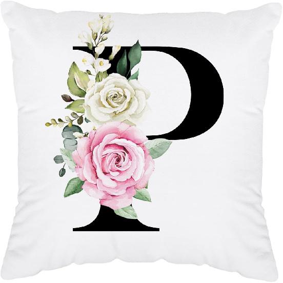 Initial Pillow Covers 18x18 - Monogram L Pillow Cover, Initial Letter Throw Pillow Cover, Monogram Pillow Case L, Monogrammed Gifts for Women, L