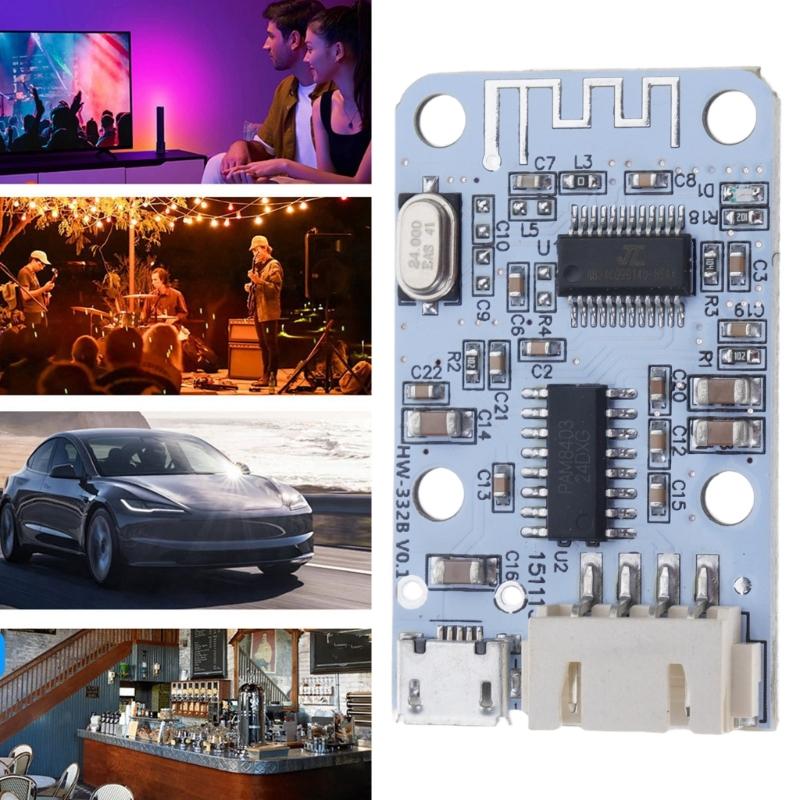 Bluetooth-compatible Sound Receiver Board Lossless Decoding Board Wireless Stereo Music Module Type C Power Supply