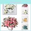 Künstliche Blumen Falsche Rosen Sträußchen Bouquet Elegant Realistisch Hochzeitsfotografie Requisite Heimdekoration