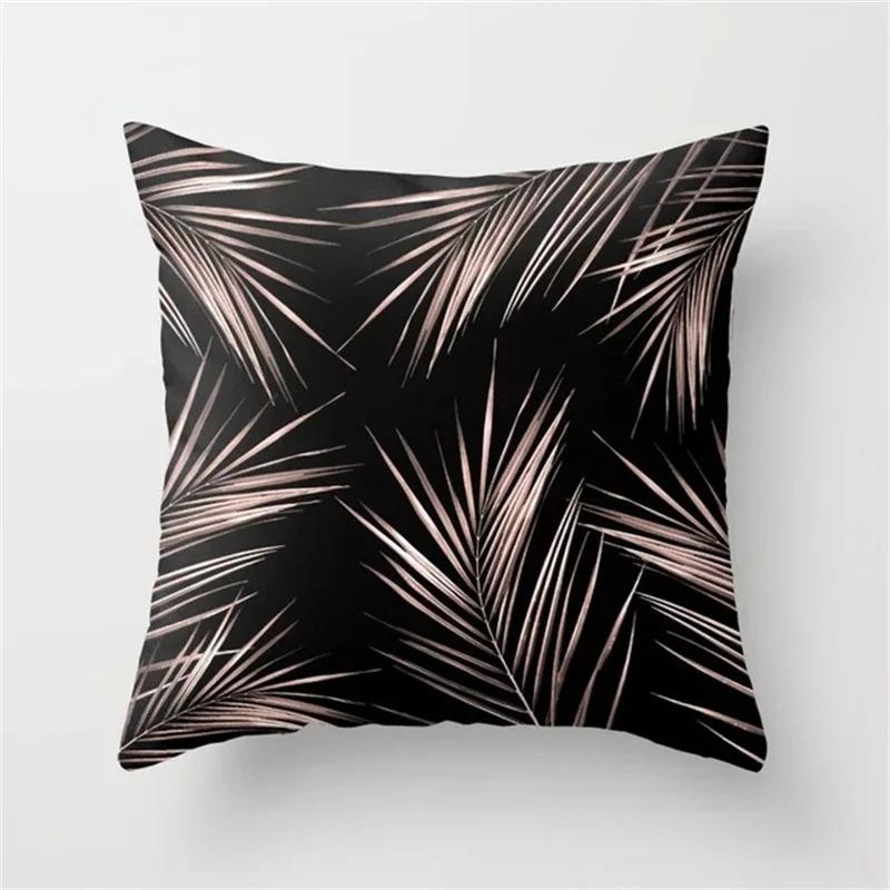 Black and White Geometric Simple High-end Space Pillowcase Patchwork Cushion Cover Striped Letter Pillowcase Home Decoration