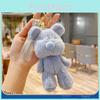 Charming Plush Cartoon Bear Keychain Colorful Candy Colors For Cute Bag Decoration