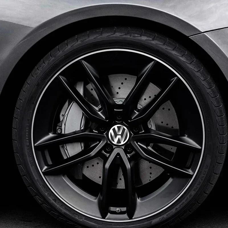Für VW Volkswagen Jetta MK5 Golf 4 Stück 56mm Auto Radnabendeckel Logo Aufkleber Für Volkswagen VW Touran Käfer Golf Passat Je
