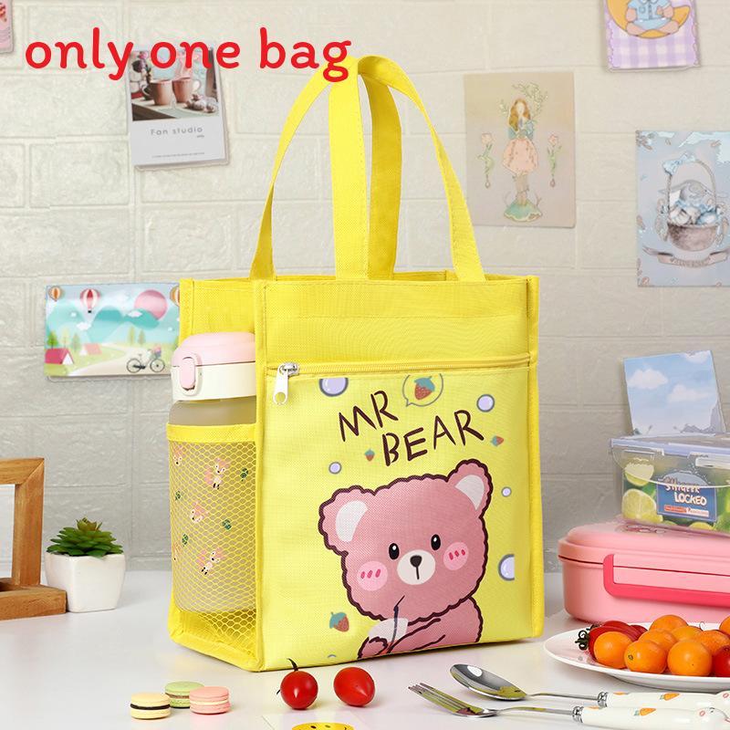 Childrens Cartoon Canvas Lunch Bag With Waterproof Handle For School And Travel
