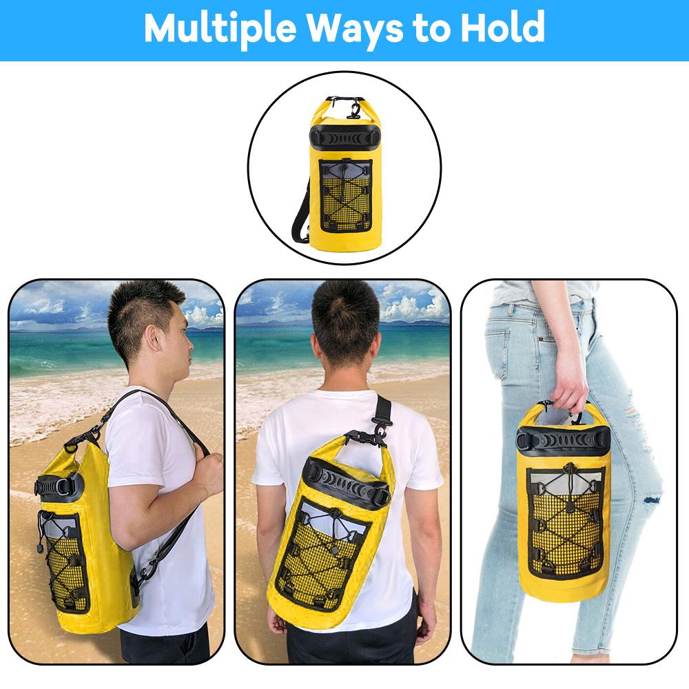 Schwimmender wasserdichter Trockenrucksack 20L PVC Drifting Bag für Rafting Outdoor Kajak Angeln