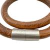 HERMES leather Iota choker Silver leather Used