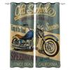 Bedroom Kitchen Curtain Vintage Classic Antique Car Retro Window Curtains for Living Room Decorative Items