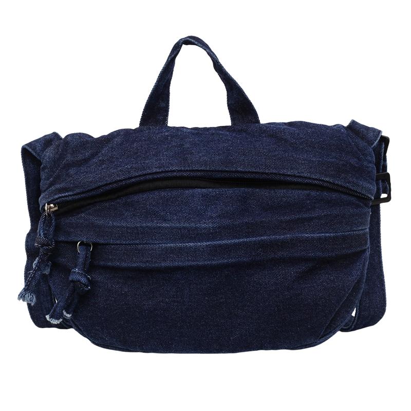 Bolso de Hombro de Mezclilla para Mujer Bolso Cruzado de Color Sólido Bolso para Teléfono Móvil