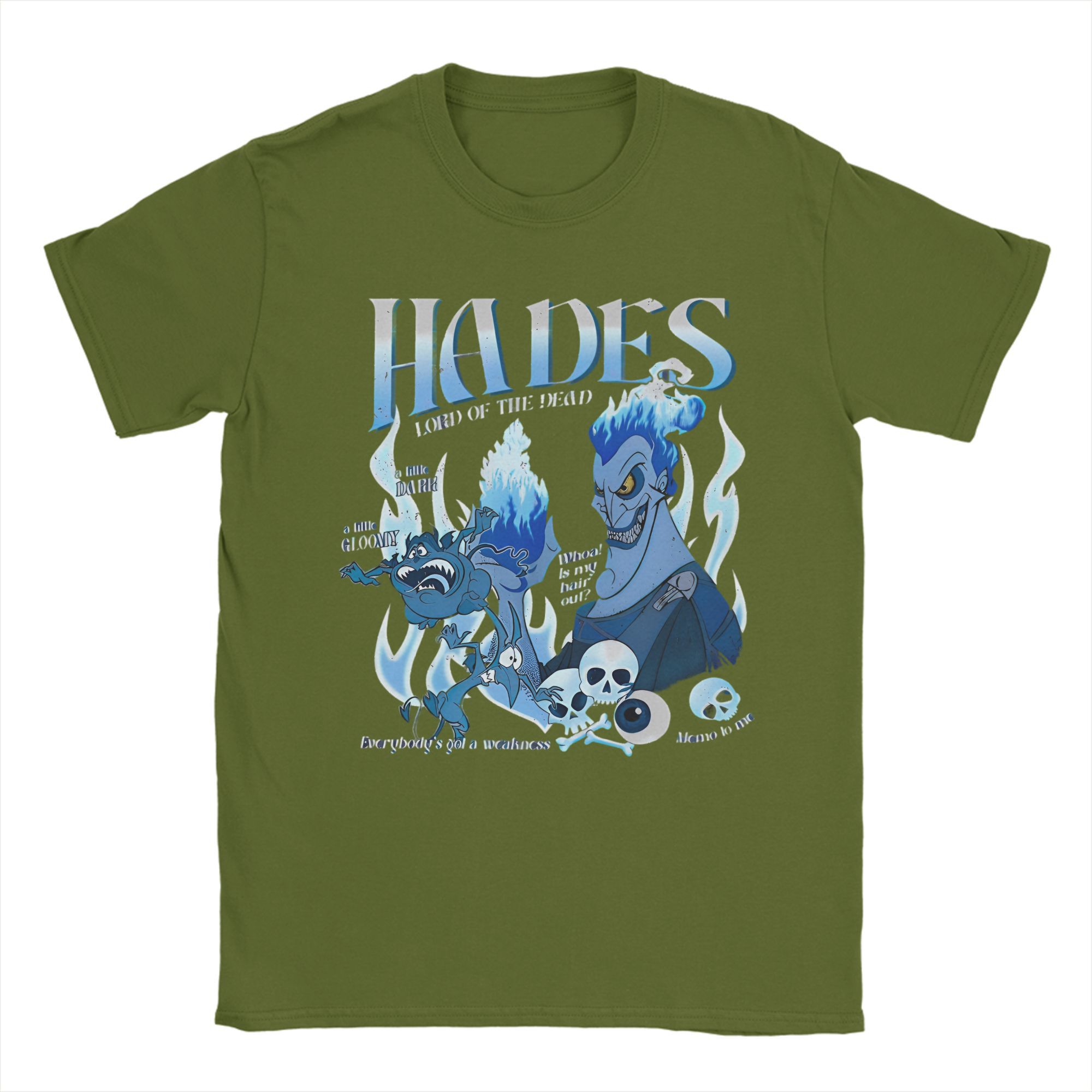 Hercules Villains Hades T Shirts for Men 100 Cotton Funny T-Shirts Crewneck Lord Of The Dead Tees Short Sleeve merch Gift Idea 3XL армия зеленый 1150₽