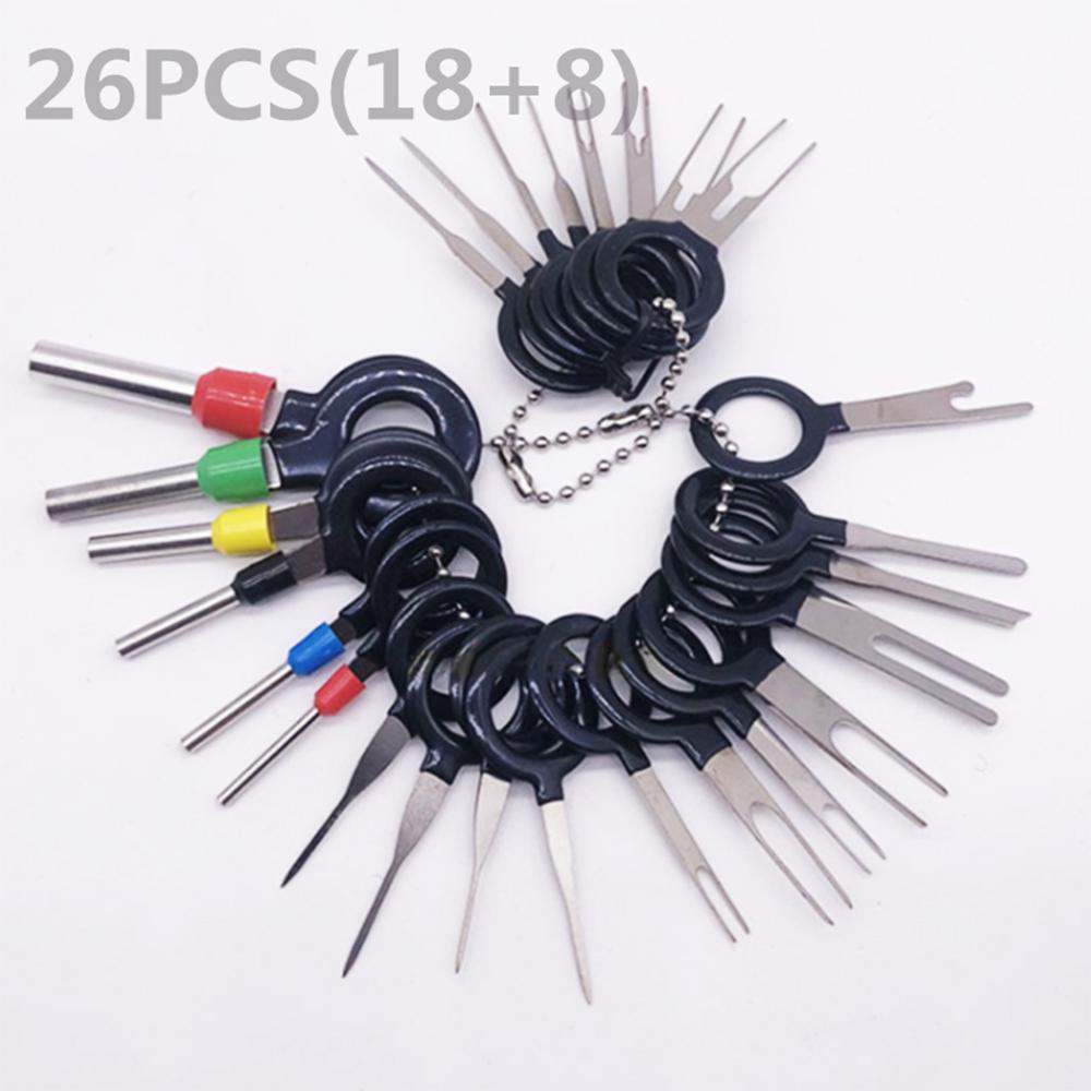 26/36/41/59pcs  Automobiles Terminal Repair Removal  Tools Extractor Puller Release Pin Extractor Kit For Plug Car Accessories