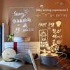Creative LED Night Light Note Board USB Message Board Holiday Light With Pen Gift For Children Girlfriend Decoration Night Lamp