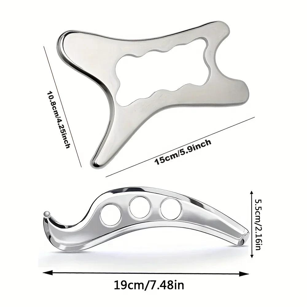 Stainless Steel Gua Sha Scraping Massage Tool-Muscle Scraper Soft Tissue Mobilization,Physical Therapy for Back, Legs, Arms