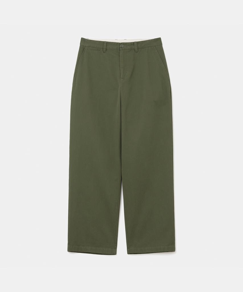 Uniform Bridge Basic Cotton Chino Pants Olive