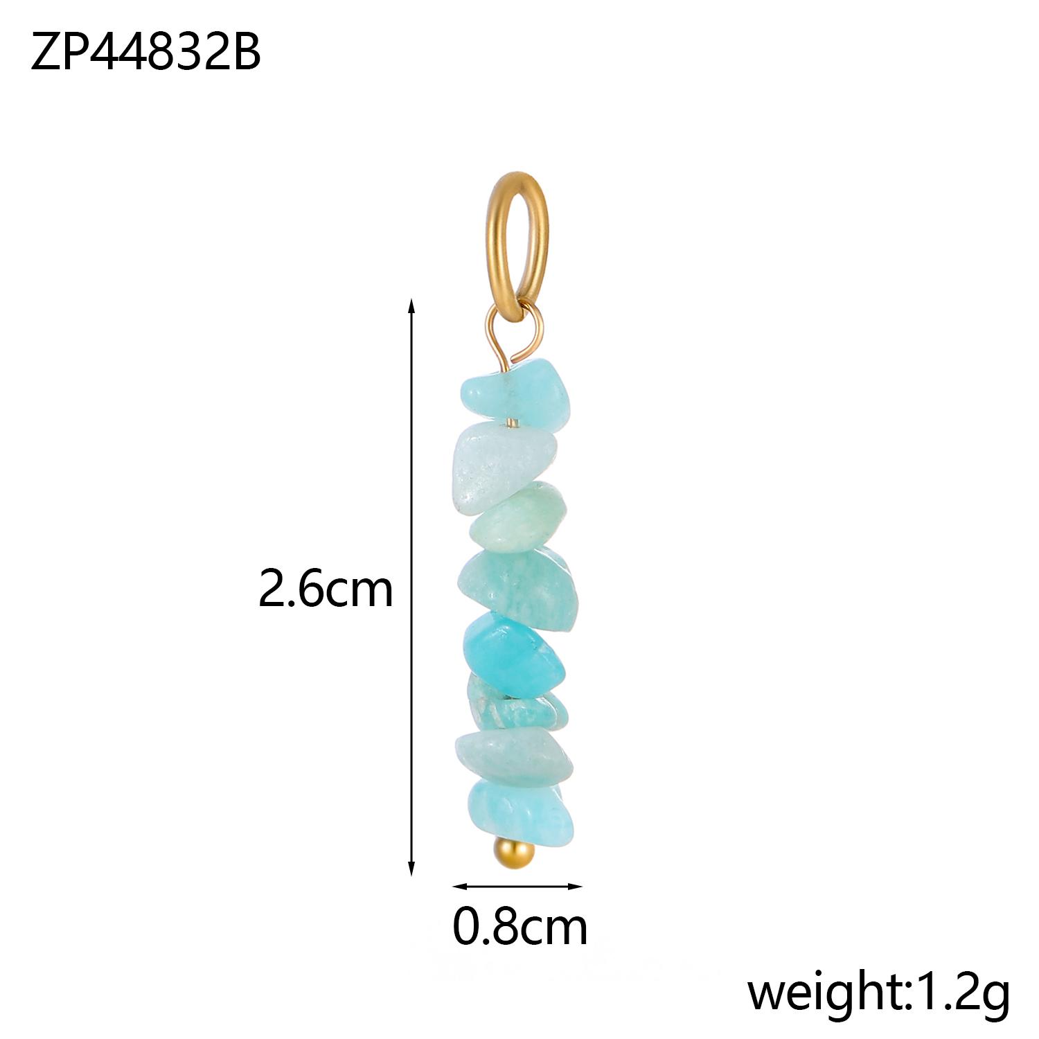 

CARLIDANA Stylish Colorful Irregular Natural Stone Smooth Pendant Gold Plated Crystal Charm Pendant for DIY Necklace Jewelry