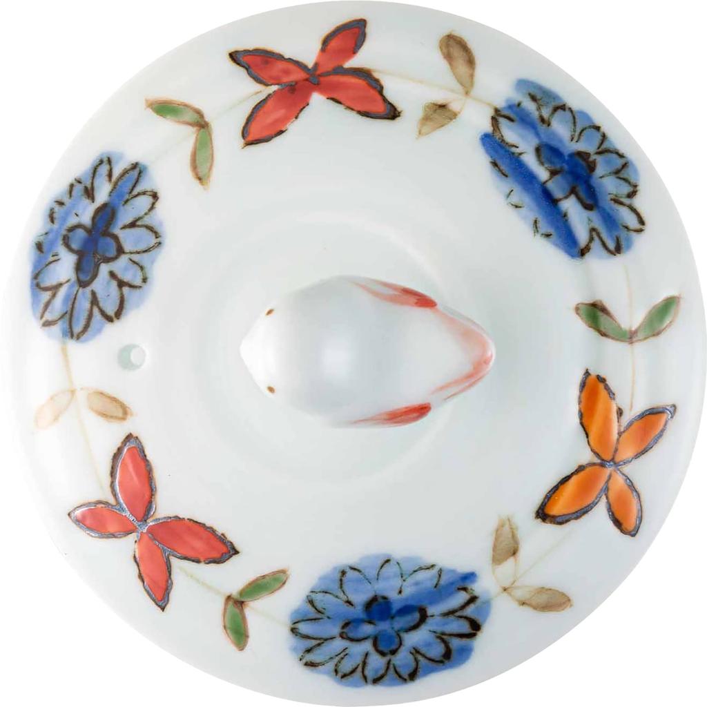 Nishikai Pottery Hasami Ware Issei Pottery Ceainic de sticlă mare Aproximativ 600 ml tulpina de ceai din oțel inoxidabil Blume Red Fabricat în Japonia 20424 (Super