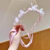 Handmade Hanfu Hair Accessories: Pearl Tassel Hairpin & Butterfly Flower Headband for Women and Girls