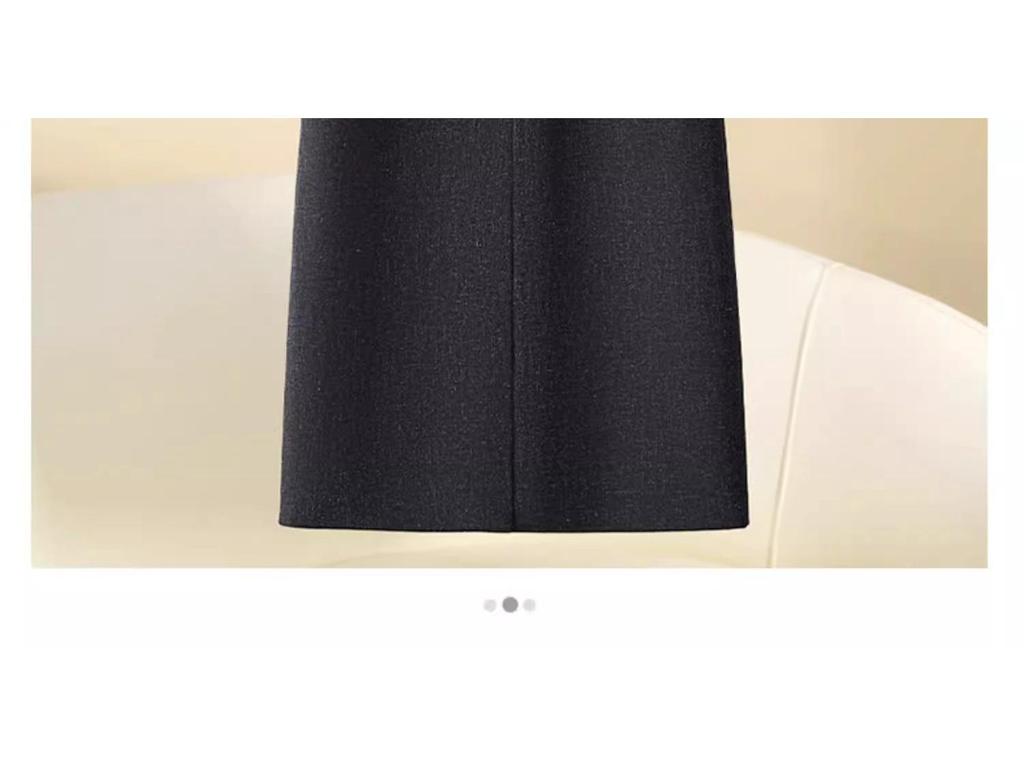 Spring 2025 Women's High-Waist Black A-Line Midi Bodycon Skirt