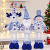 1PC Christmas Decorations Adjustable Extendable Snowman Reindeer Plush Dolls Home Tabletop Ornaments New Year Gifts