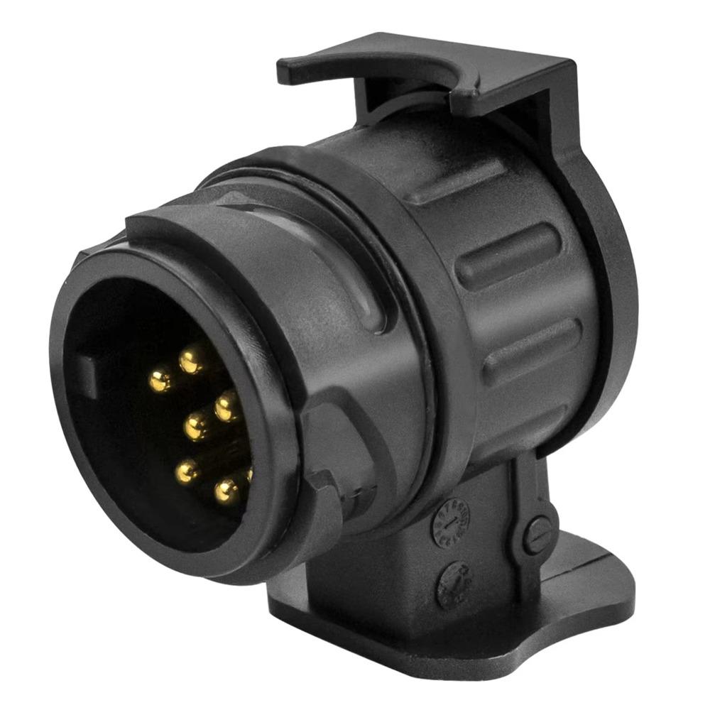 

High Quality 13 Pin To 7 Pin Trailer Adaptor Waterproof European Electric Converter 12V Universal Car Towing Plug Adapter армія зелений колір