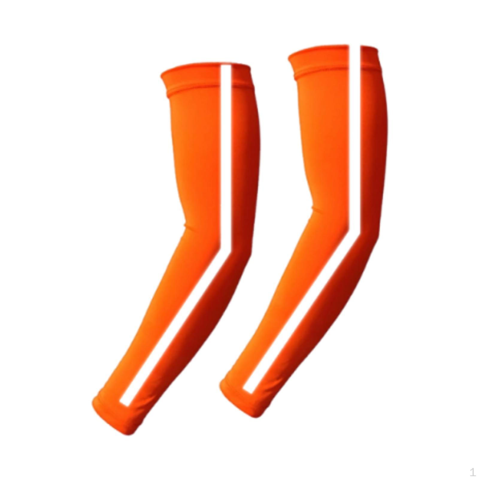 

Arm Sleeves for Cooling with Reflective Strip Unisex Sports And Outdoor Activities Orange
