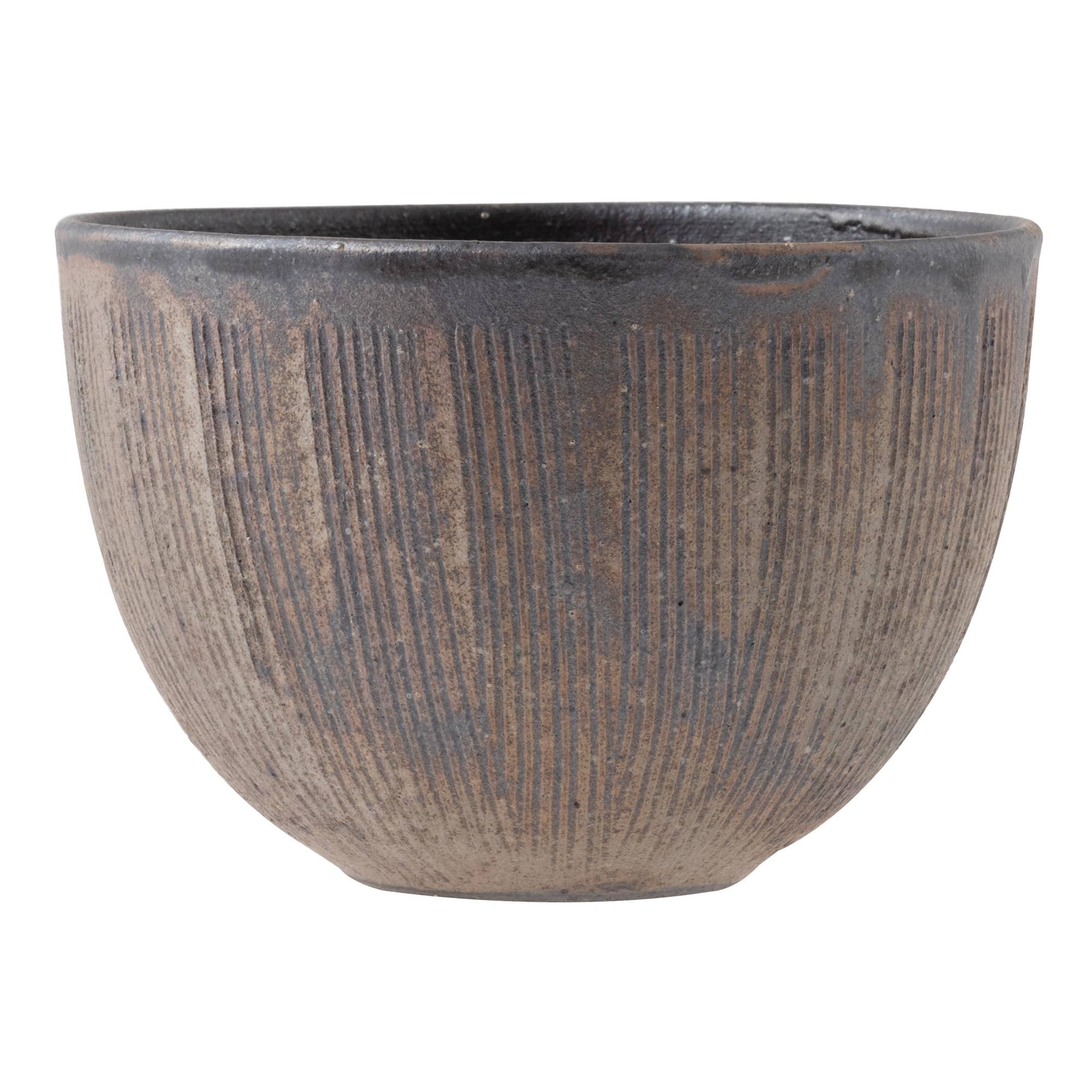

Marui Seito Shigaraki Ware Hechimon Donburi Bowl, Approx. 700ml Capacity, Smoked Brown, MR-3-4588