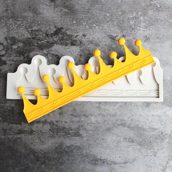 Fondant Mold Food Grade Easy Release Non-sticky DIY Washable 3D Crown Shape Chocolate Candy Cake Silicone Mould for Bakery
