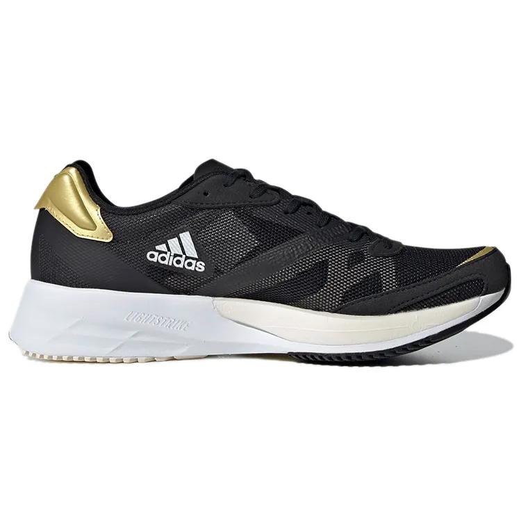 Adidas Womens Adizero Adios 6 'Black Gold Metallic' (women's sizes) Core Black / Cloud White / Wonder White Running Shoes H67511