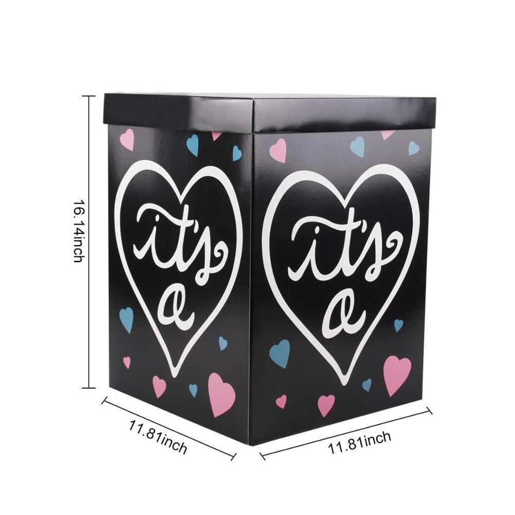 Reveal Balloon Box Clear Balloons Baby Birthday Party Favors Decorative Paper Girl