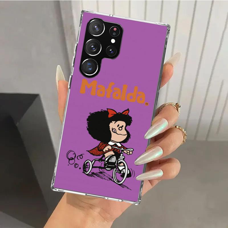 Mafalda Cartoon Phone Case for Samsung Galaxy S26 S24 S23 Ultra S25 Edge S22 S21 Plus S20 FE + Soft Print Shell Funda Galaxy S24