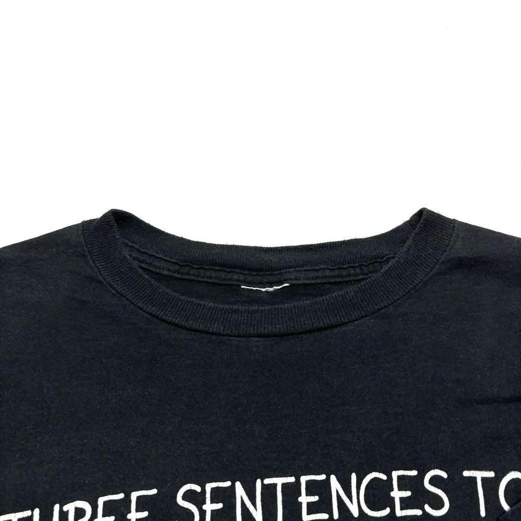 [USED] Rare 90s Simpsons T-shirt, size XL, black, anime, message, vintage