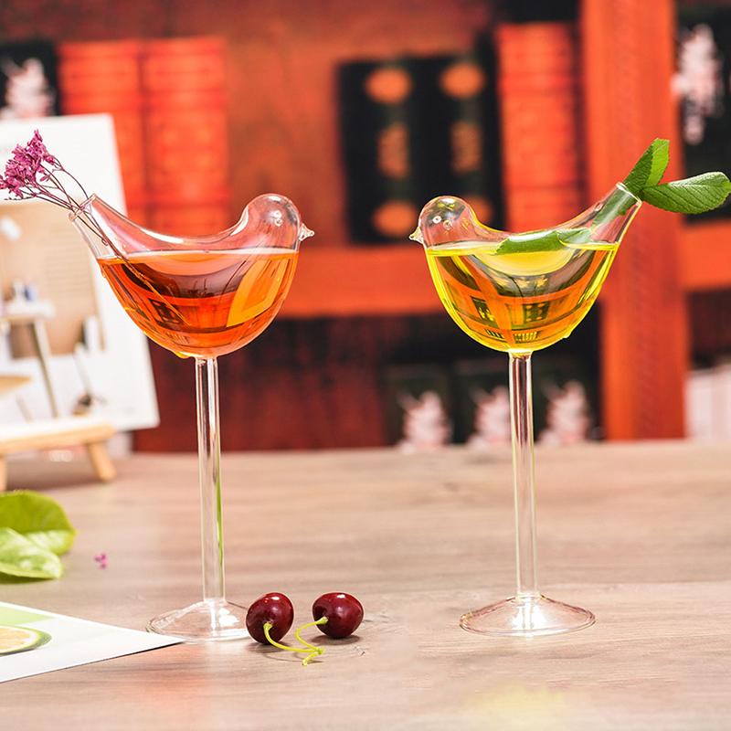 Transparent Bird-Shaped Cocktail Glasseshigh Shed Wine Glass Drinking Cup