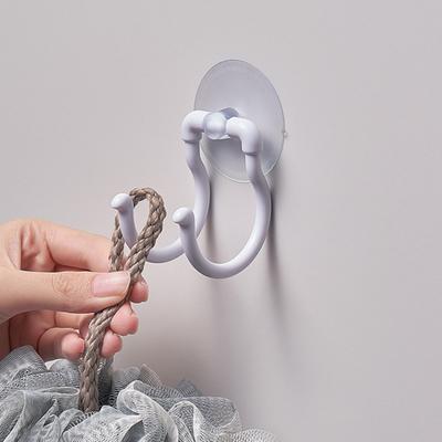 Yousheng Saugnapf Haken 2-Haken Handtuchhalter Bohrloser Wandhaken Badezimmer Küchenhaken für Kleidung Handtücher Bademäntel Luffa