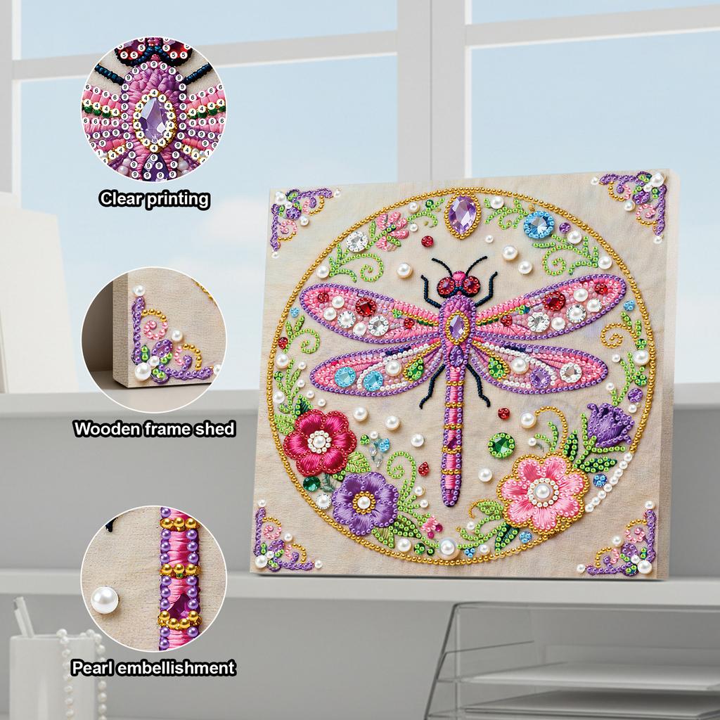 DIY Pearl Painting Art Kits for Adults Beginners Home Wall Decor Pearl Art Painting 25x25cm With Frame