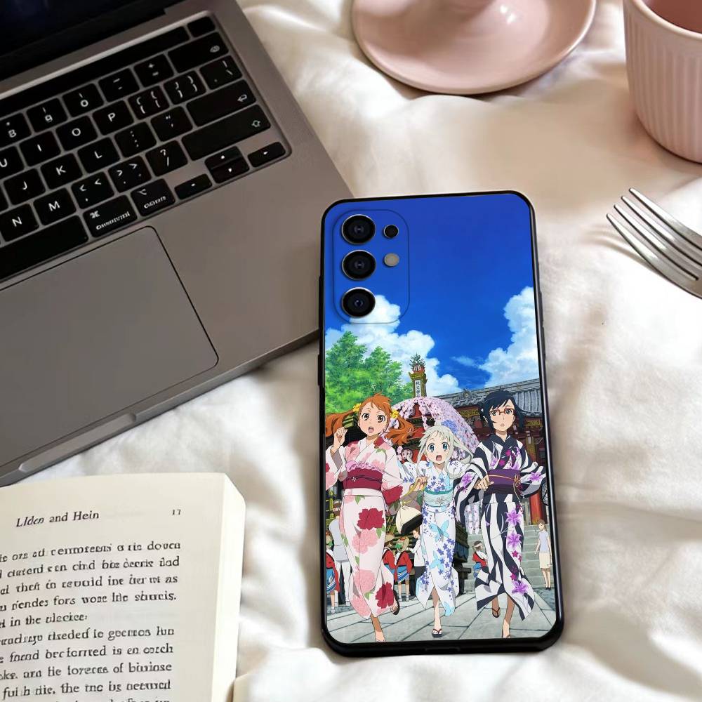 AnoHana M-Meiko Anime H-Honma Phone Case For Samsung S25,24,23,22,30,21,10,9,Ultra,Plus,Lite,FE,4,5 G Soft Black Case