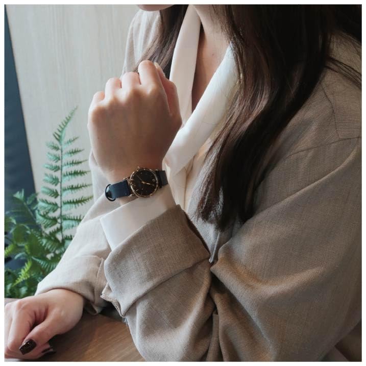 [GRAND JOUR] MADE IN TOKYO Genuine Leather Strap Watch, 3 ATM Water Resistant