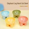 Pet Supplies Macaron Color Elephant Leg Bowl - Anti-Spill Slanted Mouth Cat Bowl with Neck Protection.