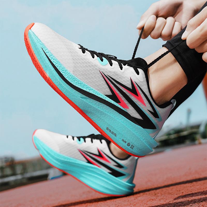 Flying burning ultra-light carbon board running shoes breathable marathon racing non-slip men's flying electric 5U women's sports running shoes youth